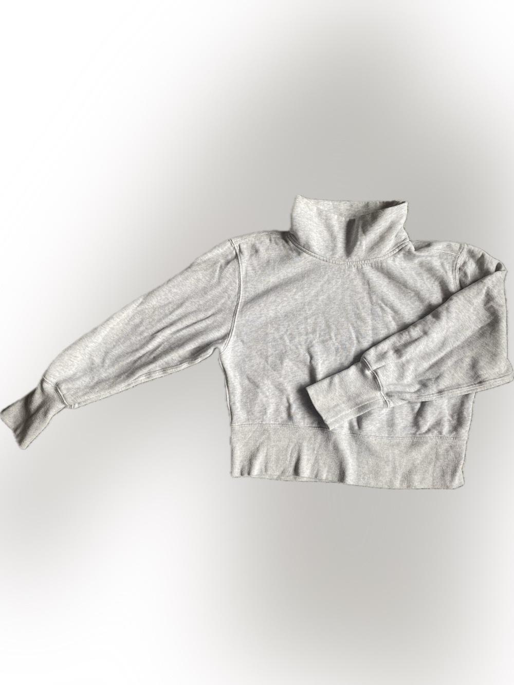 Abercrombie & Fitch Soft A&F Collection Cropped Funnel Neck Sweatshirt | SMALL